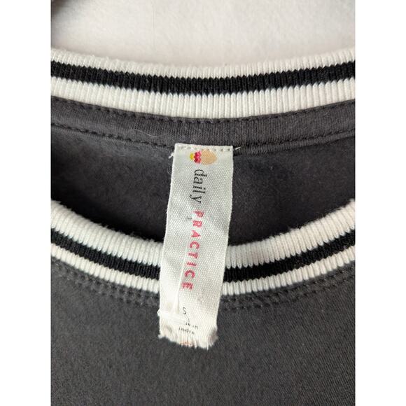 Anthropologie Daily Practice Stripe Trim Midi Dress Casual Sports Gray Small - Picture 4 of 9